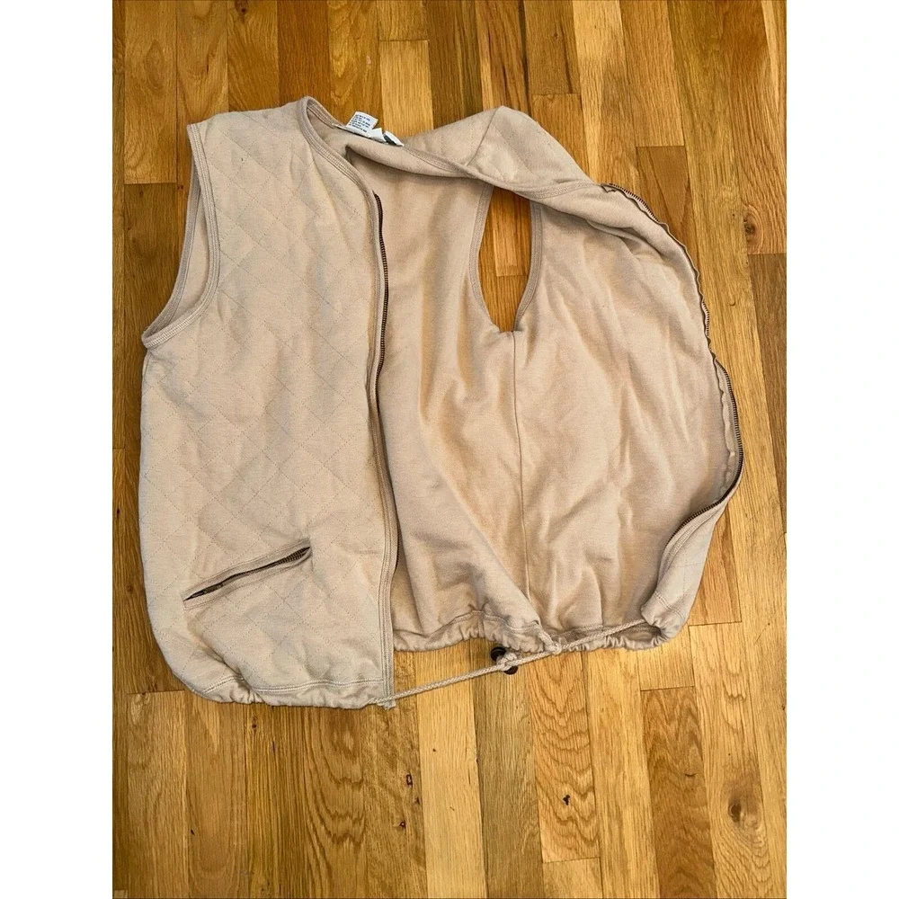 ADRIENNE VITTADINI Women's Size Medium Vest Full‎ Zip Pockets Cotton Super Comfy